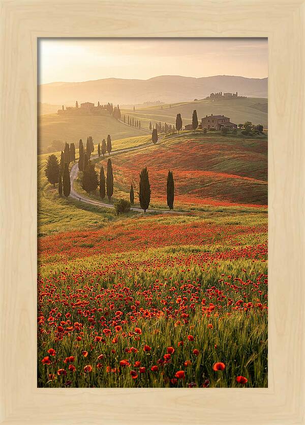 Poppy Fields In Tuscany