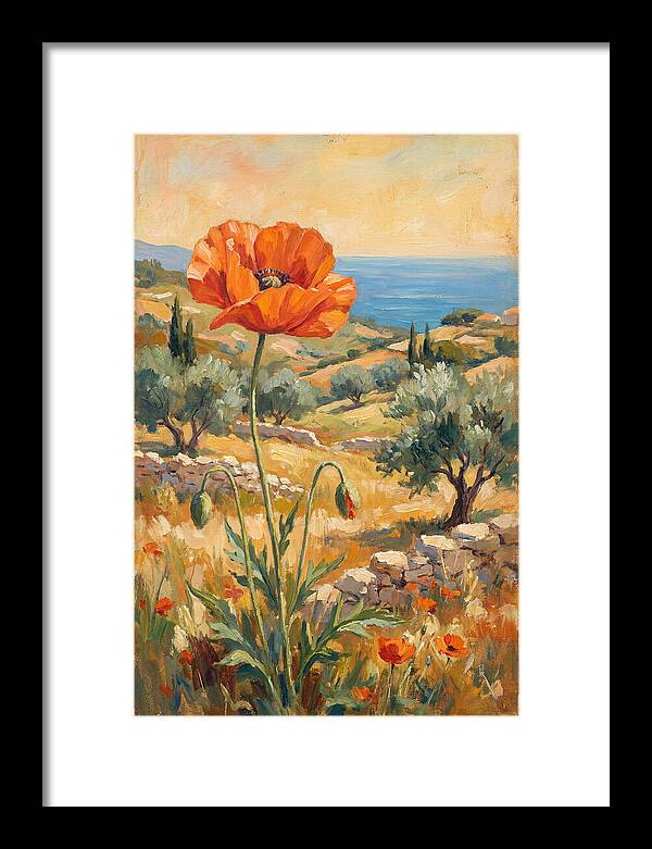 Poppy In The Mediterranean Landscape