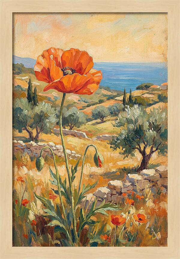 Poppy In The Mediterranean Landscape