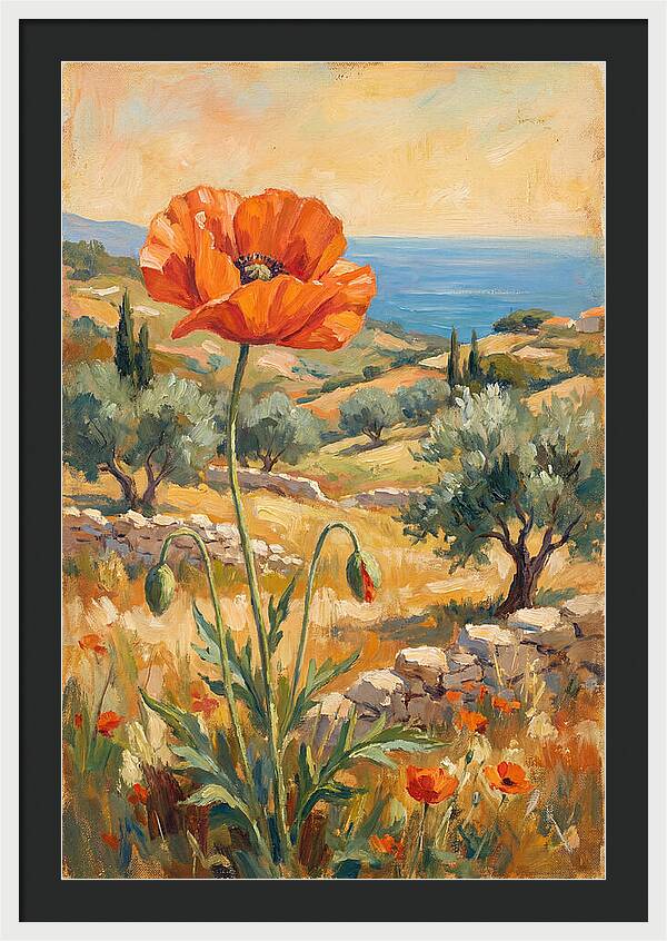 Poppy In The Mediterranean Landscape