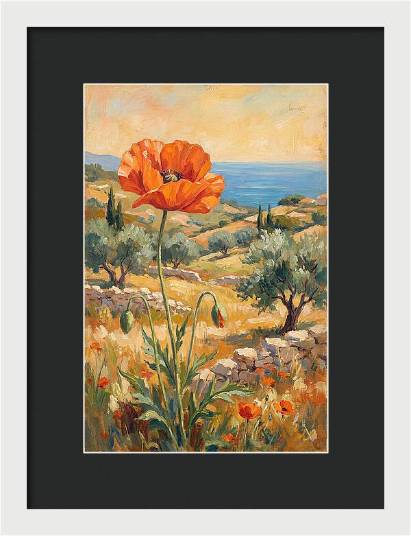 Poppy In The Mediterranean Landscape