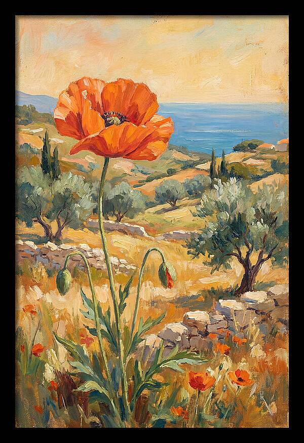Poppy In The Mediterranean Landscape