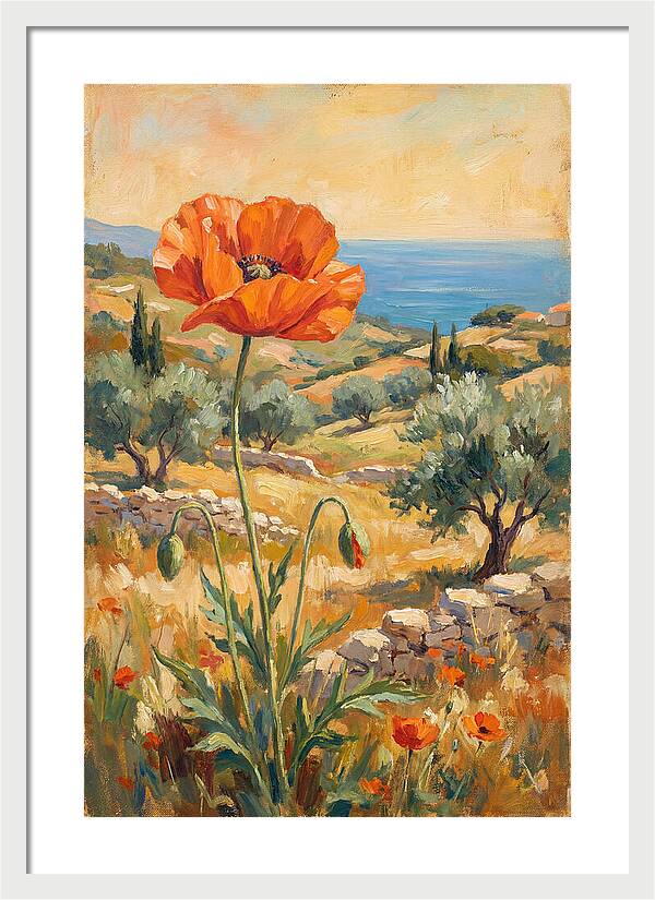 Poppy In The Mediterranean Landscape
