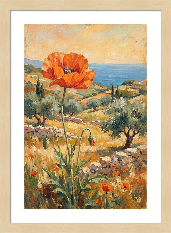 Poppy In The Mediterranean Landscape