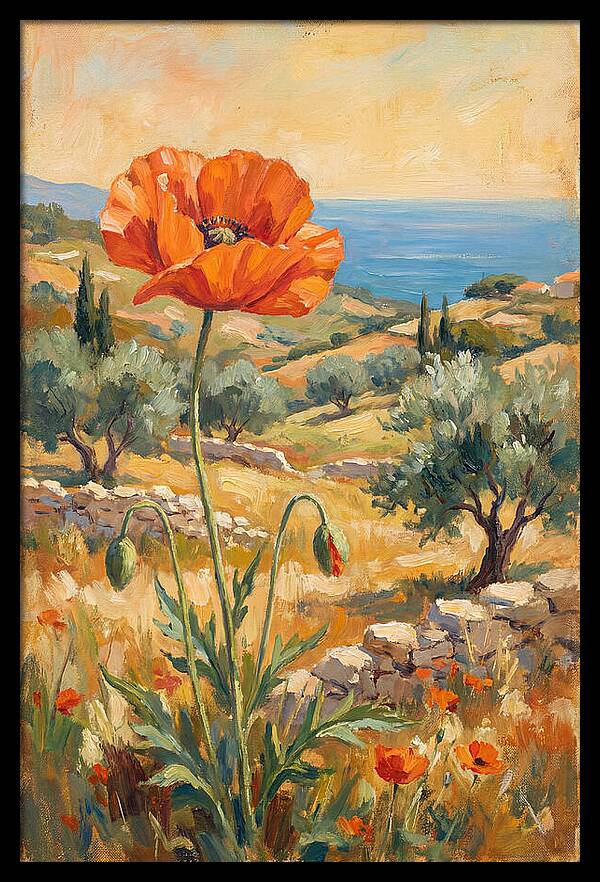 Poppy In The Mediterranean Landscape