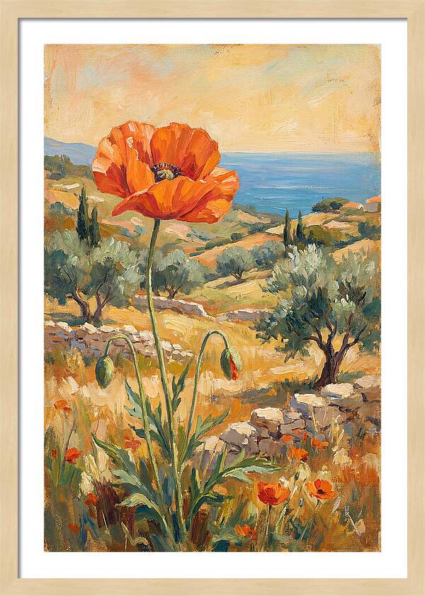 Poppy In The Mediterranean Landscape