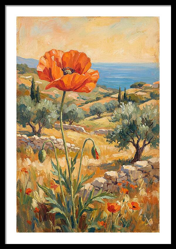Poppy In The Mediterranean Landscape