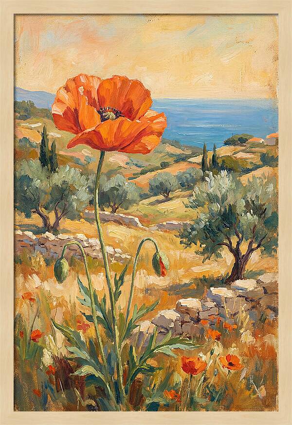 Poppy In The Mediterranean Landscape