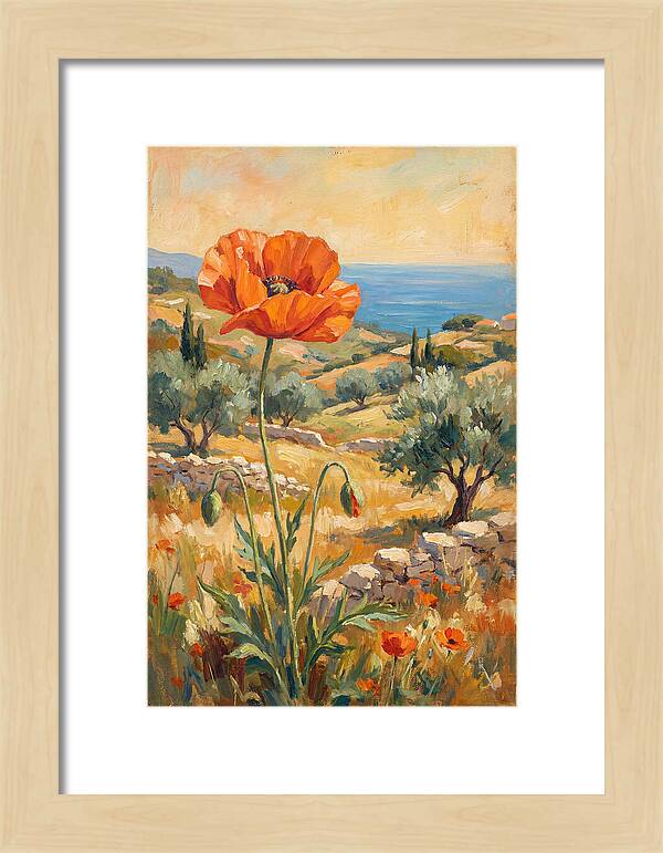 Poppy In The Mediterranean Landscape