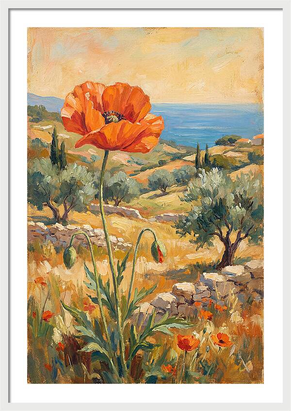 Poppy In The Mediterranean Landscape
