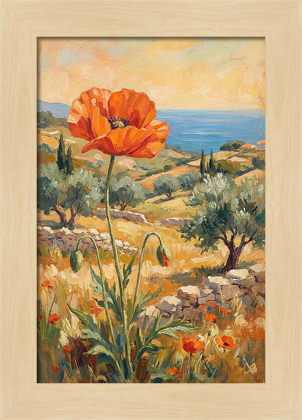 Poppy In The Mediterranean Landscape