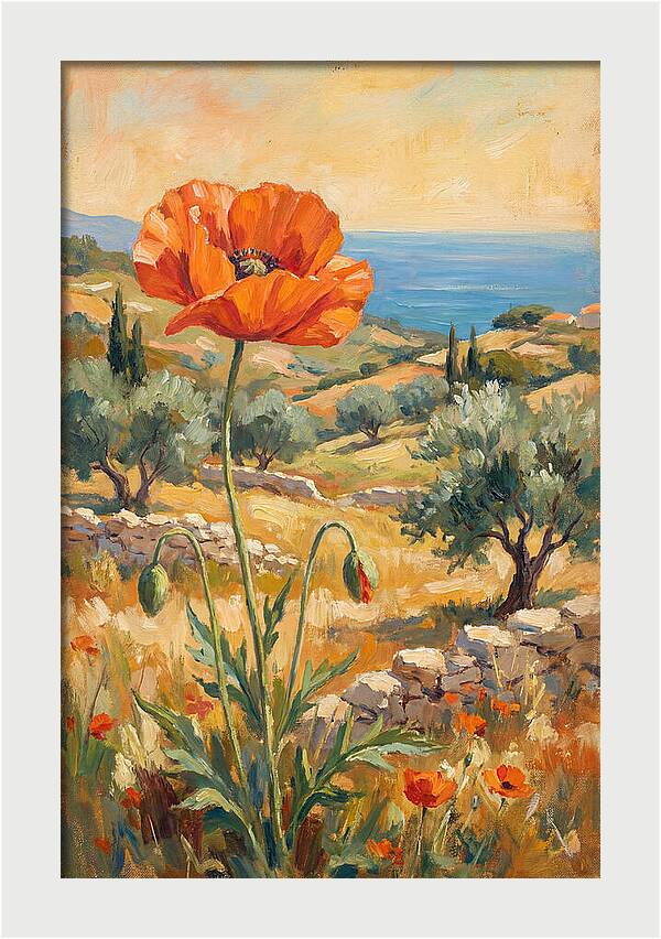 Poppy In The Mediterranean Landscape