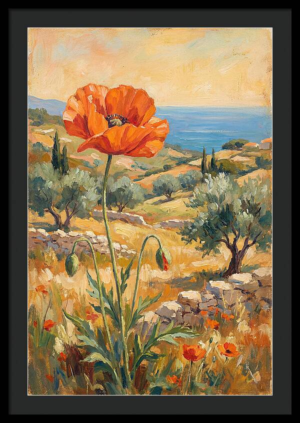 Poppy In The Mediterranean Landscape