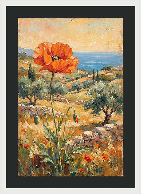 Poppy In The Mediterranean Landscape