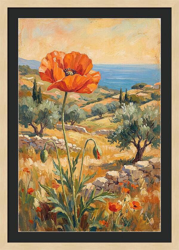 Poppy In The Mediterranean Landscape