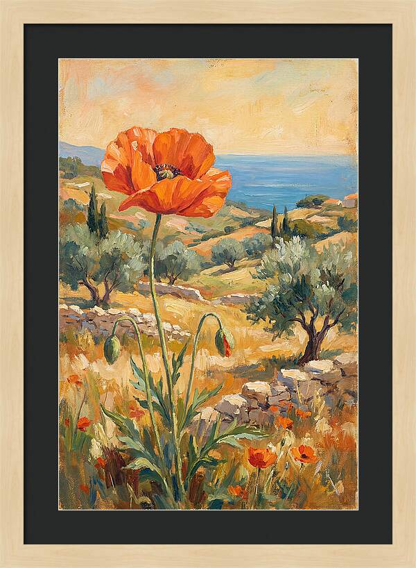 Poppy In The Mediterranean Landscape