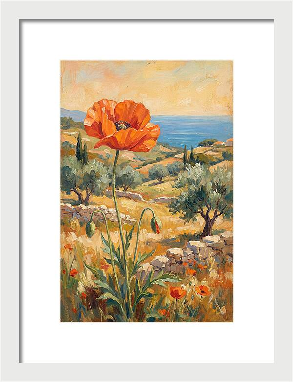 Poppy In The Mediterranean Landscape