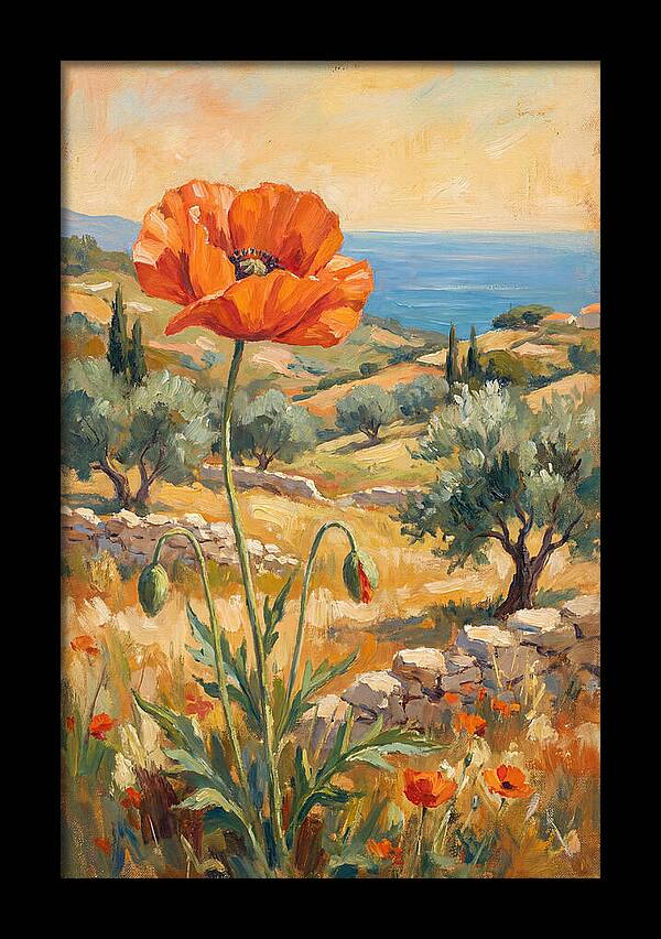 Poppy In The Mediterranean Landscape
