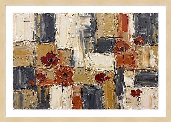 Poppy Landscape In Palette Knife