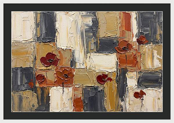 Poppy Landscape In Palette Knife
