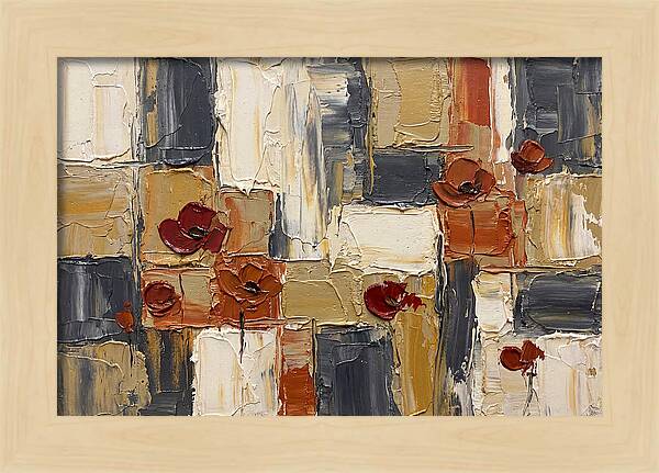 Poppy Landscape In Palette Knife