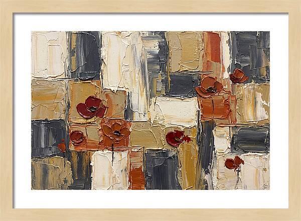 Poppy Landscape In Palette Knife