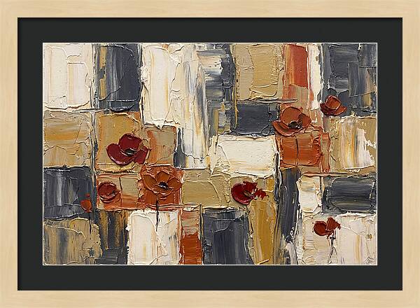 Poppy Landscape In Palette Knife