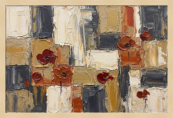 Poppy Landscape In Palette Knife