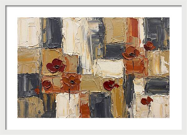 Poppy Landscape In Palette Knife