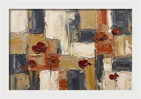 Poppy Landscape In Palette Knife
