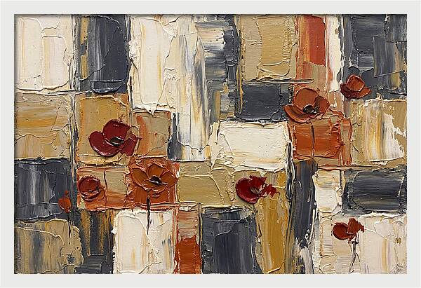 Poppy Landscape In Palette Knife