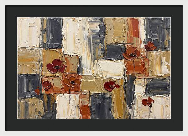 Poppy Landscape In Palette Knife