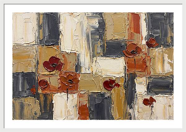 Poppy Landscape In Palette Knife