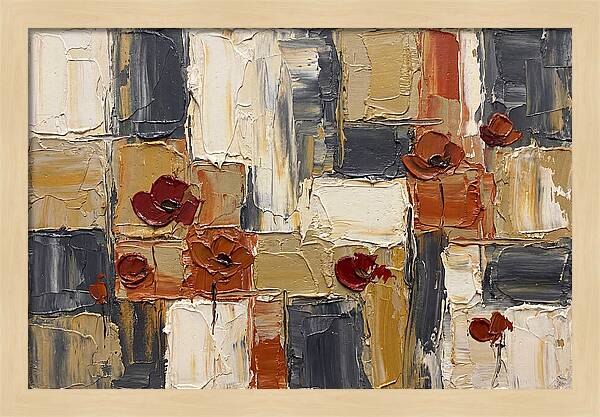 Poppy Landscape In Palette Knife