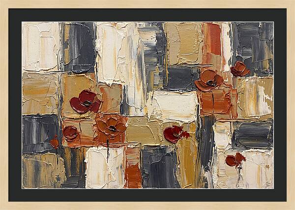Poppy Landscape In Palette Knife