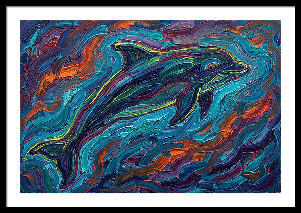 Porpoise In Vibrant Swirls