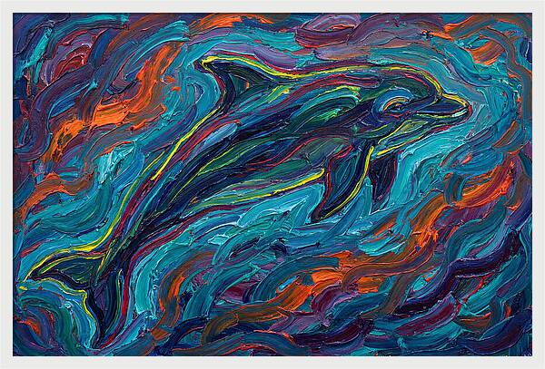 Porpoise In Vibrant Swirls