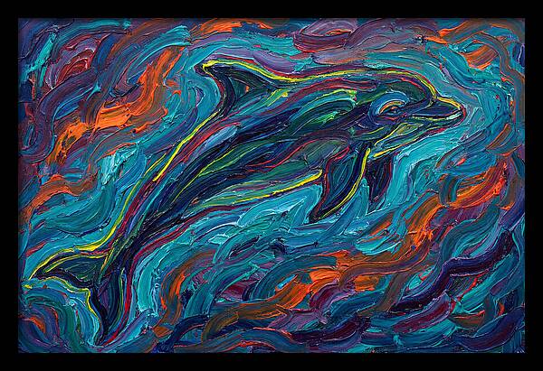 Porpoise In Vibrant Swirls