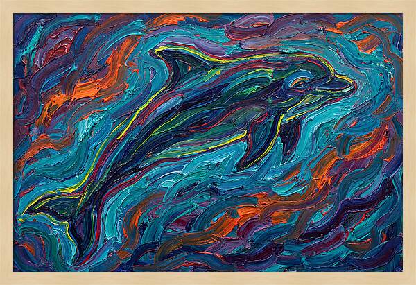 Porpoise In Vibrant Swirls