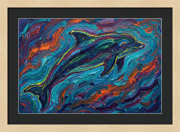 Porpoise In Vibrant Swirls