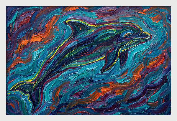 Porpoise In Vibrant Swirls