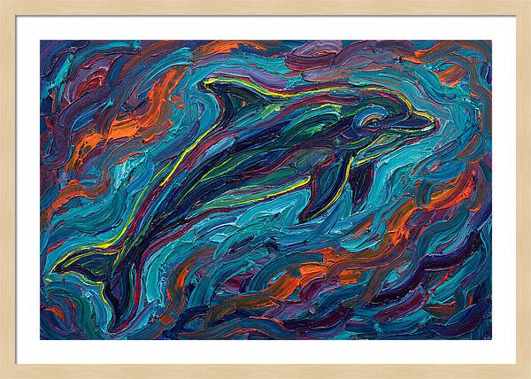 Porpoise In Vibrant Swirls