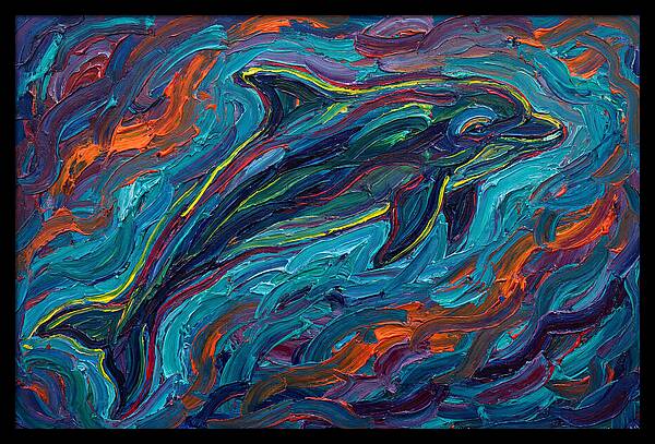 Porpoise In Vibrant Swirls