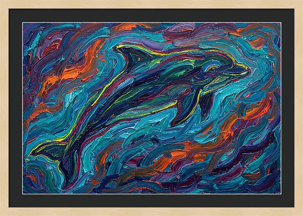 Porpoise In Vibrant Swirls