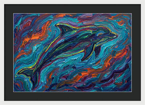 Porpoise In Vibrant Swirls