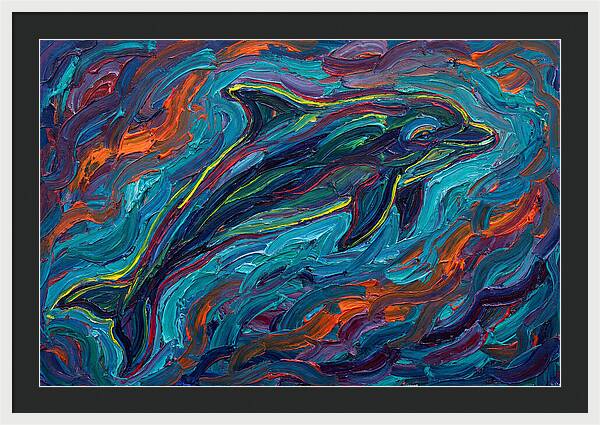 Porpoise In Vibrant Swirls