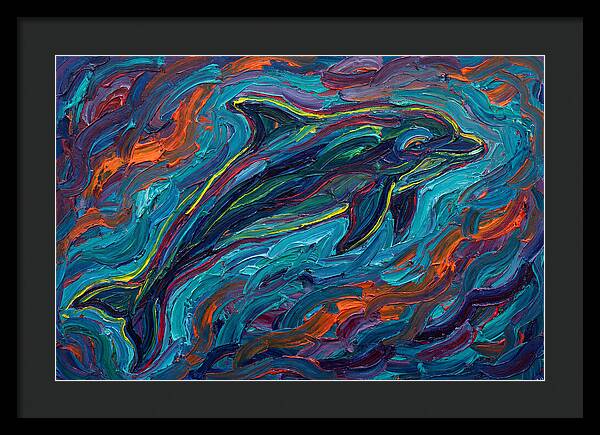 Porpoise In Vibrant Swirls