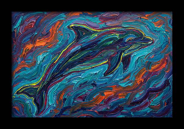 Porpoise In Vibrant Swirls