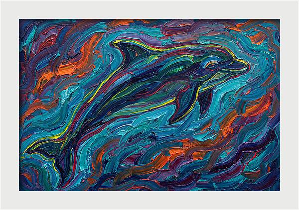 Porpoise In Vibrant Swirls