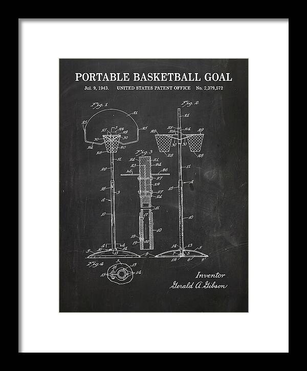 Portable Basketball Goal Chalkboard Patent Us2379572